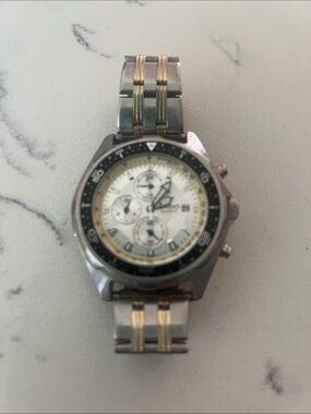 Casio Silver and Gold-Tone Chronograph Watch